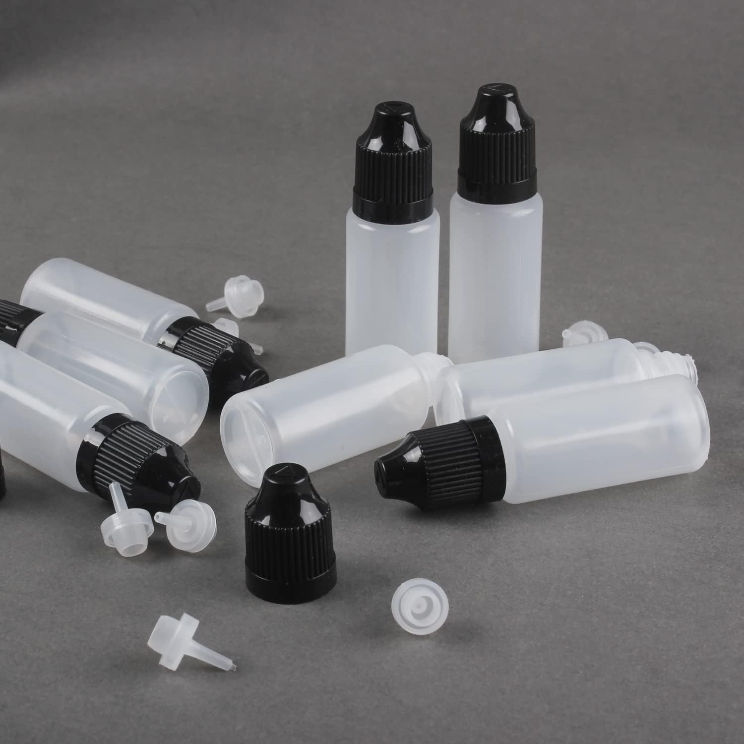Juice Bottle Dropper - Botellas cuentagotas de punta fina LDPE