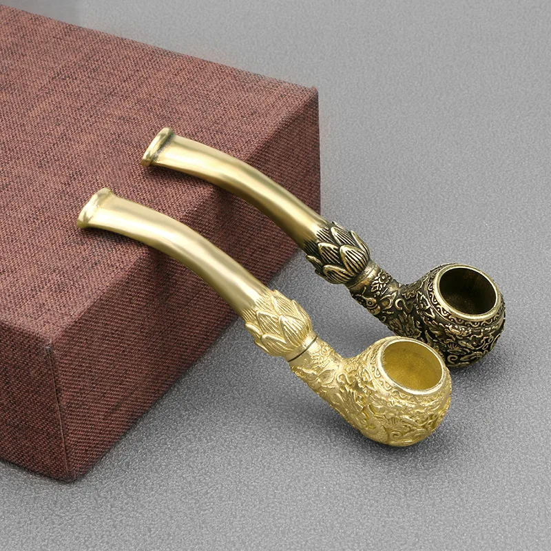 Pipa de latón tallada a mano a - Vape Decoration reseña y precio