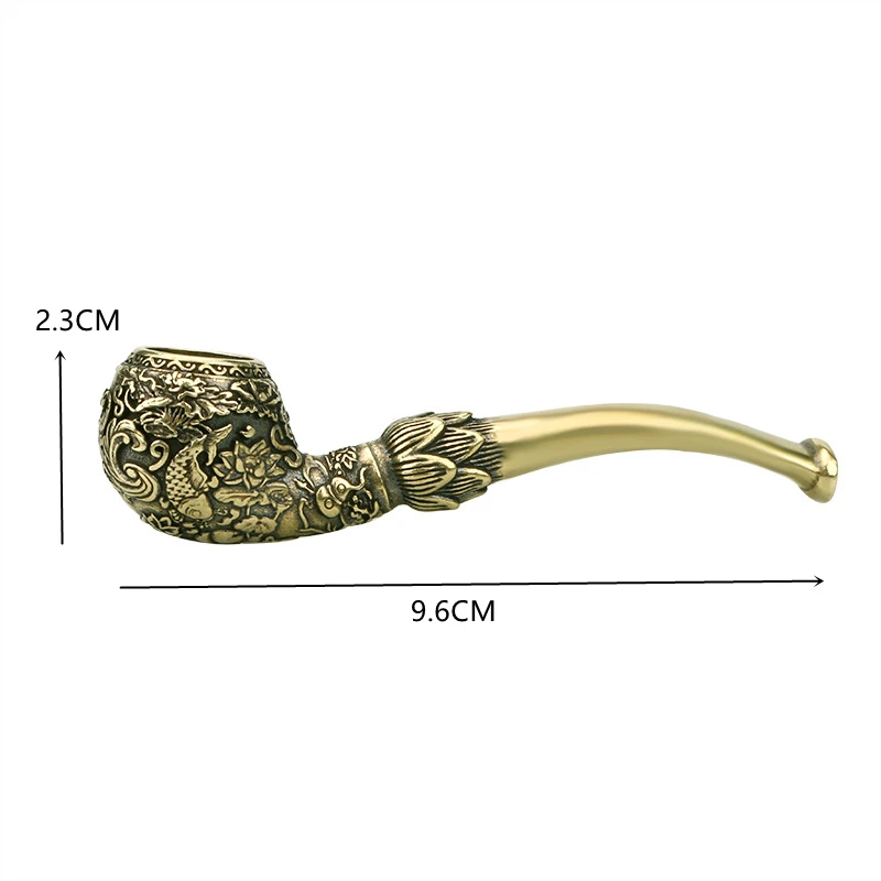 Pipa de latón tallada a mano a - Vape Decoration reseña y precio